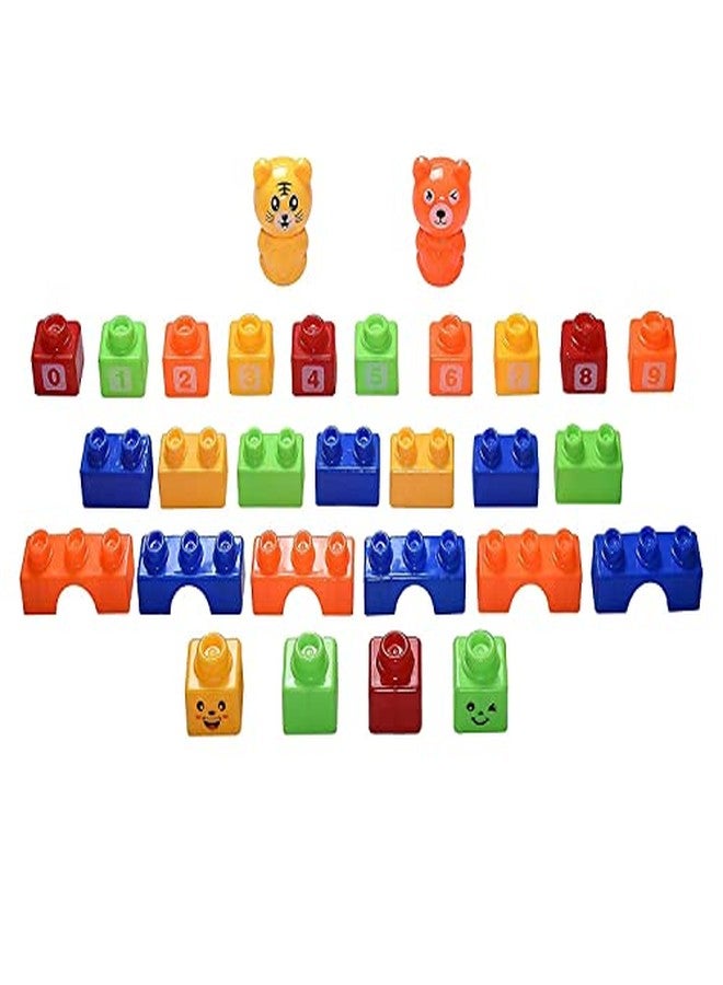 MAPA PLAY 44 Pcs DIY Interlocking Building Blocks Puzzle Toy Set,Block Game for Kids,Puzzle Play Set Toy,Creative Stacking Blocks Toys Set for Kids(44 Pcs),Multi - Image 3